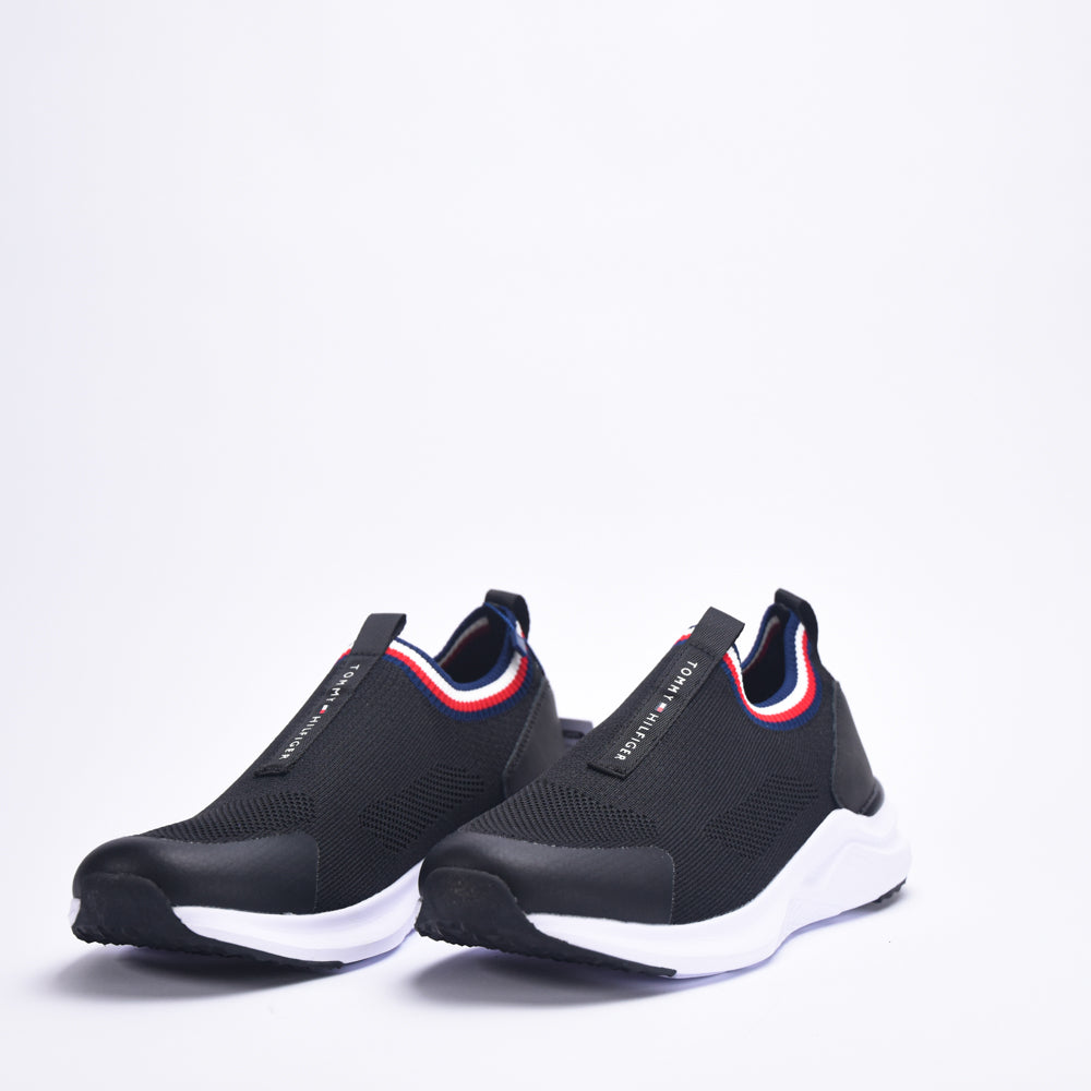 TOMMY HILFIGER - SNEAKER CALZA BASSA NERO