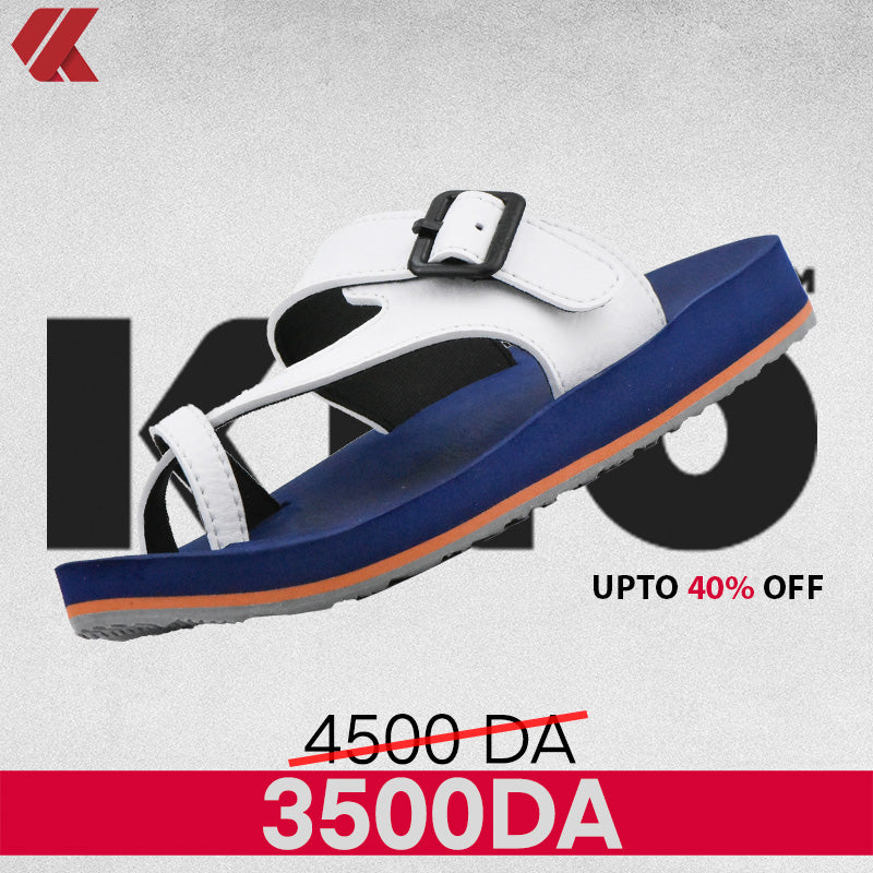 KITO SLIDE AA51M أبيض-أزرق داكن