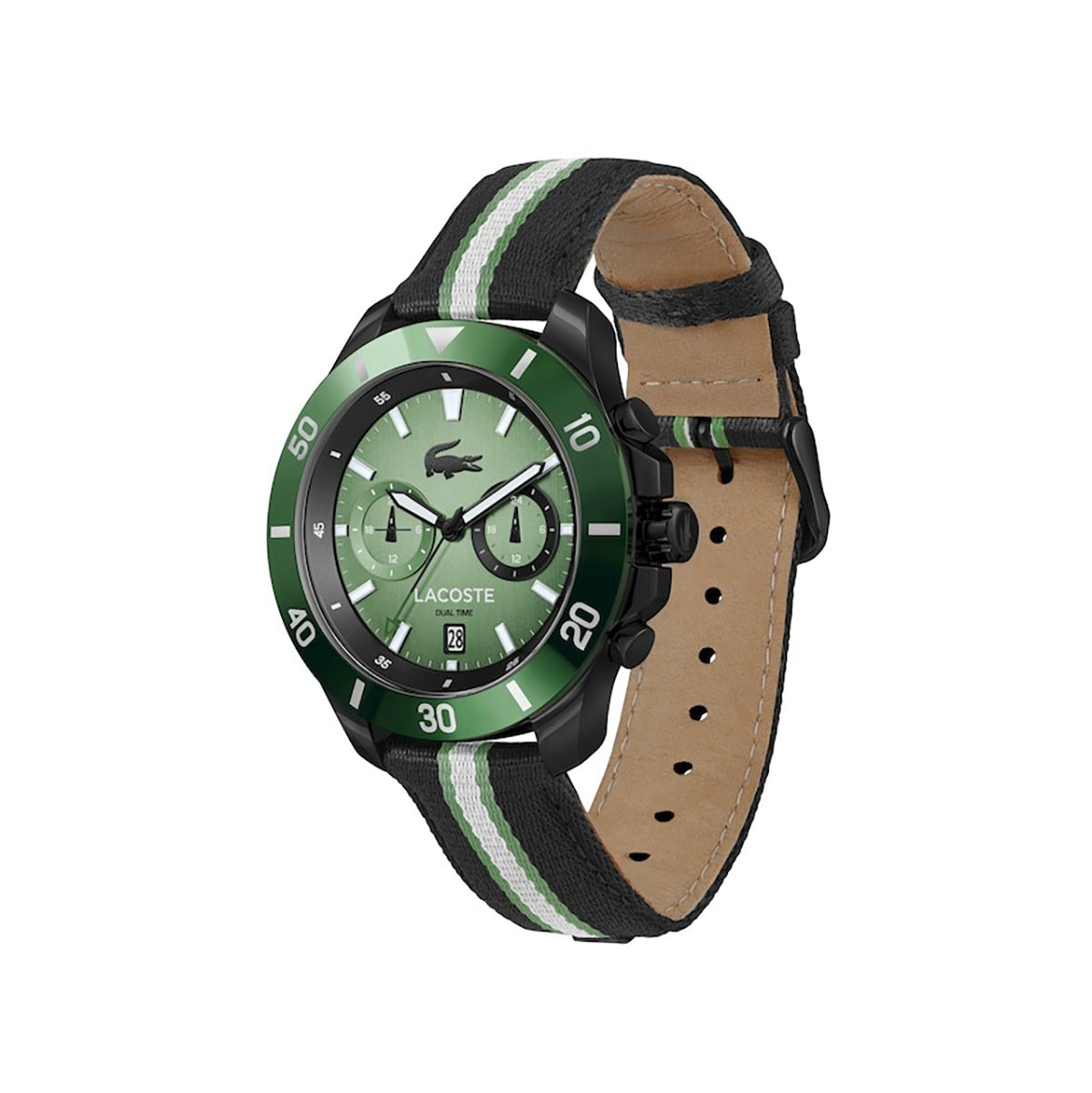MONTRES Lacoste Toronga Dual Time Date Noir / Vert