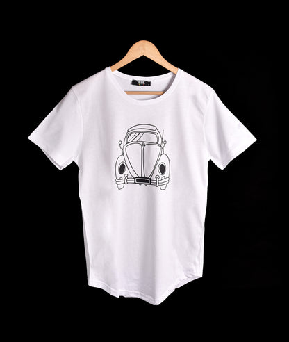 T-Shirt BLANC ET NOIR 2 MOTIF VOLKSWAGEN COCCINELLE