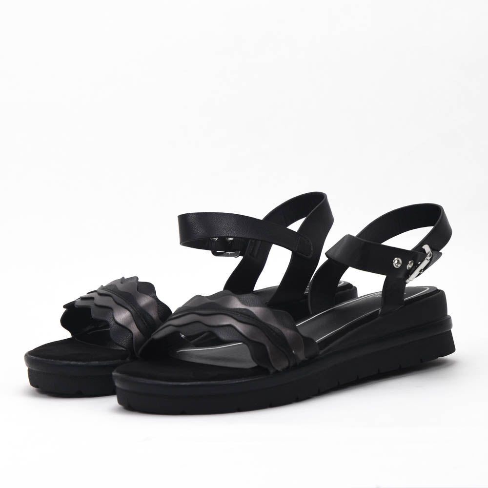 Safety Jogger Sandales Compensées Femme Black Pewter