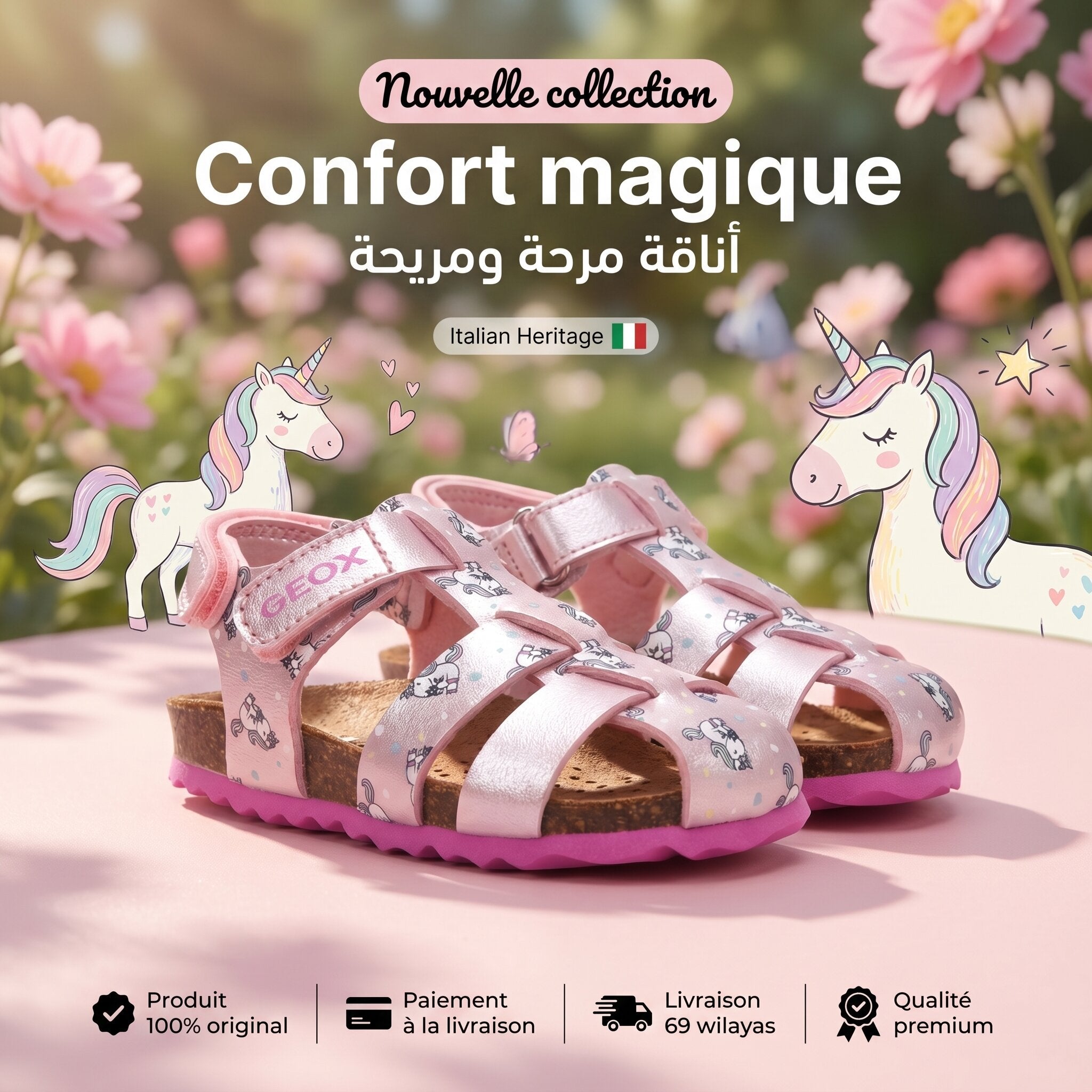 GEOX B Sandal Chalki Girl Unicorn Sandals