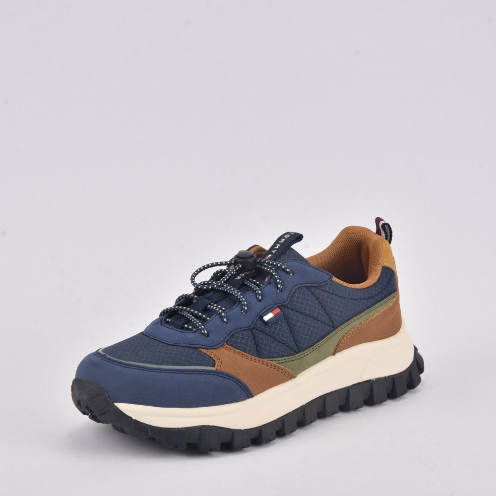 TOMMY HILFIGER LOW CUT LACE UP Y264/BLUE/COGNAC