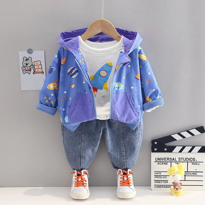 مجموعة صواريخ كرتونية مكونة من 3 قطع