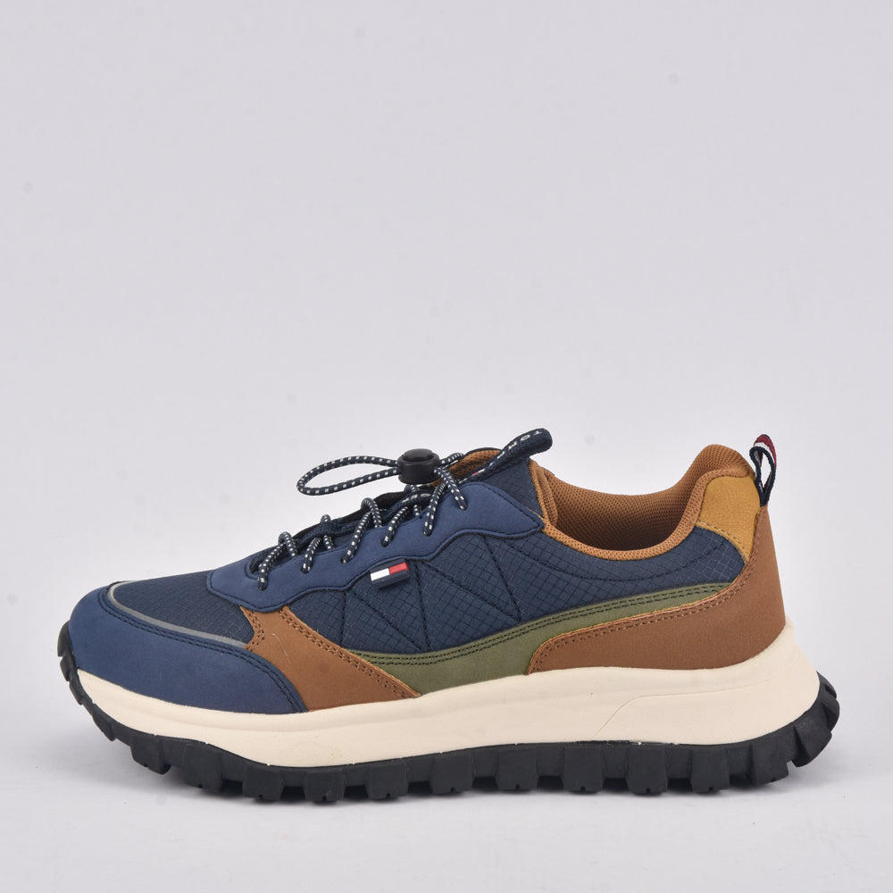 TOMMY HILFIGER LOW CUT LACE UP Y264/BLUE/COGNAC