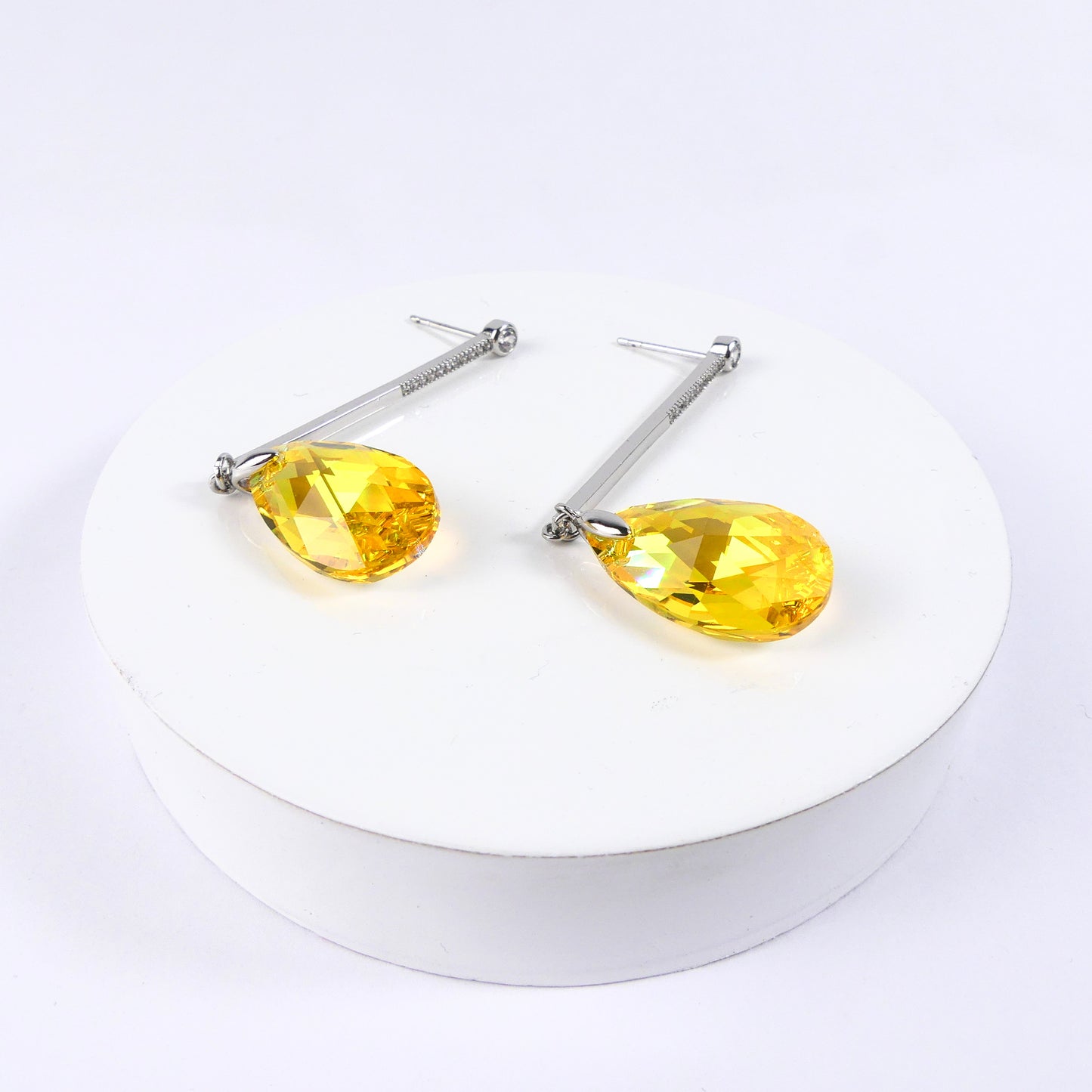 Xuping - Boucle D'oreille Pendantes Goutte Jaune