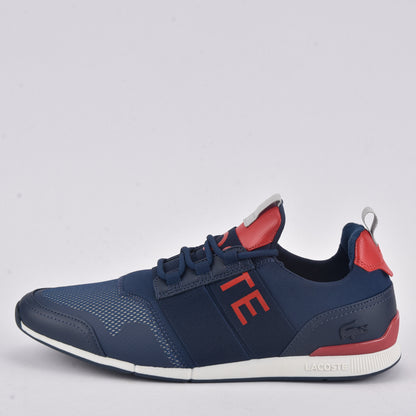 LACOSTE - MANERVA ELITE 120 1 CMA NVY/RED TEXTILE/SYNTHETIC