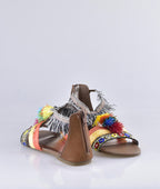 صندل جميل للفتيات باللون الأصفر والبرتقالي 81106122 S