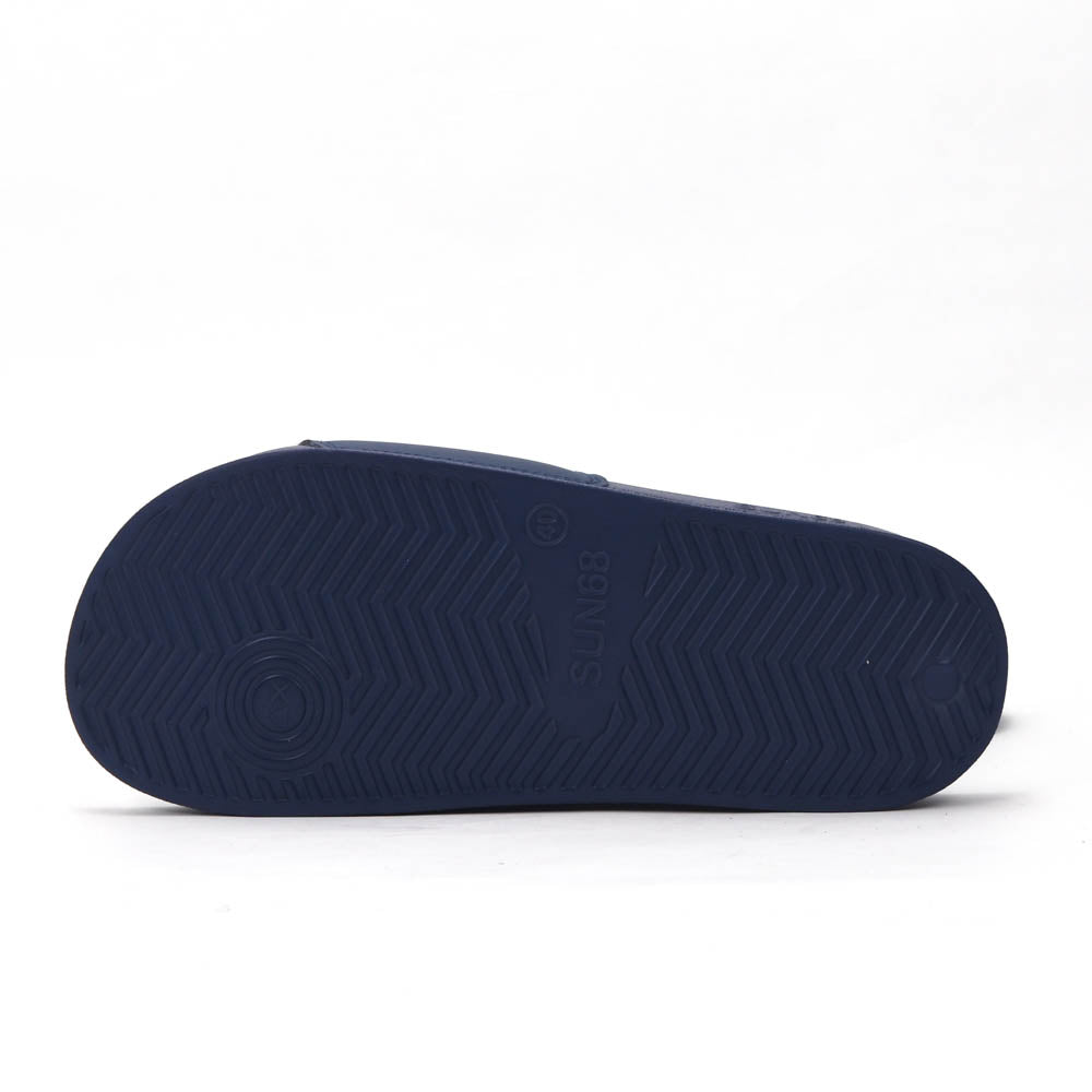 SUN68 Logo Navy Flip Flops