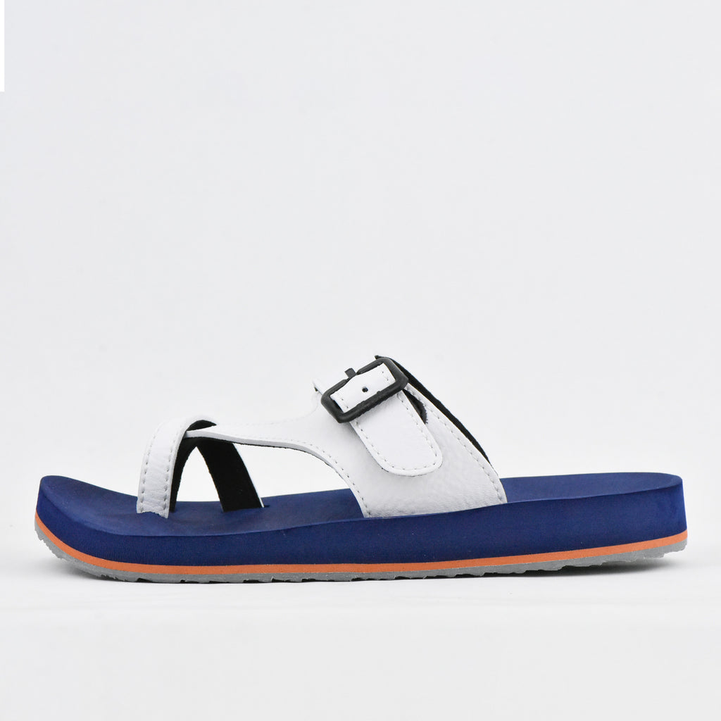 KITO SLIDE AA51M أبيض-أزرق داكن