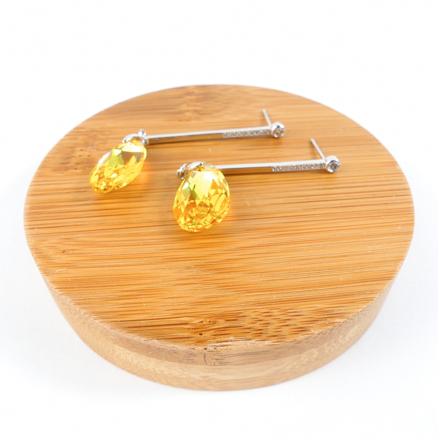 Xuping - Boucle D'oreille Pendantes Goutte Jaune