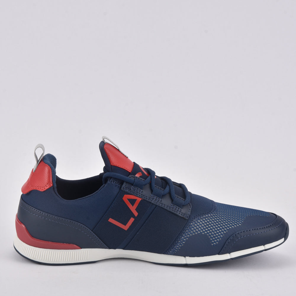 LACOSTE - MANERVA ELITE 120 1 CMA NVY/RED TEXTILE/SYNTHETIC