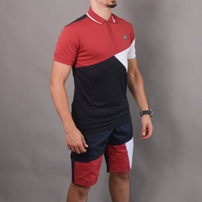 URBAN UNITED POLO SHORT GALAXY 2 RED Ensemble Hommes