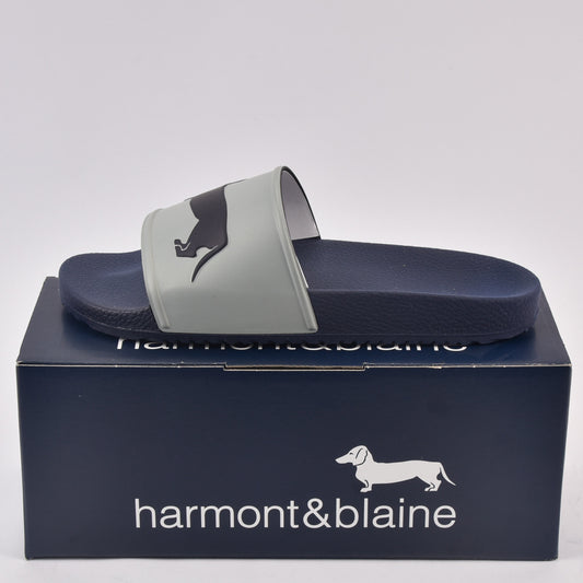 Harmont & Blaine  - Sandale de Bain LOGO GRIGIO - BLU