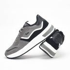 Harmont and Blaine Suede and Technical Fabric Sneakers