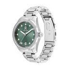 Tommy Hilfiger Green Dial Crystal-Embellished