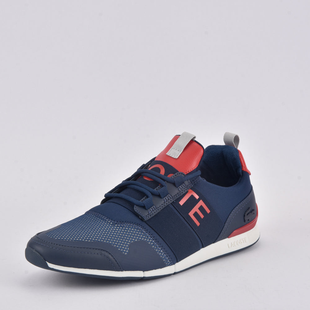 LACOSTE - MANERVA ELITE 120 1 CMA NVY/RED TEXTILE/SYNTHETIC