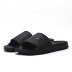 SUN68 Logo Black Slippers