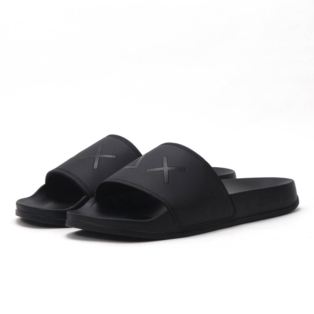 SUN68 Logo Black Slippers