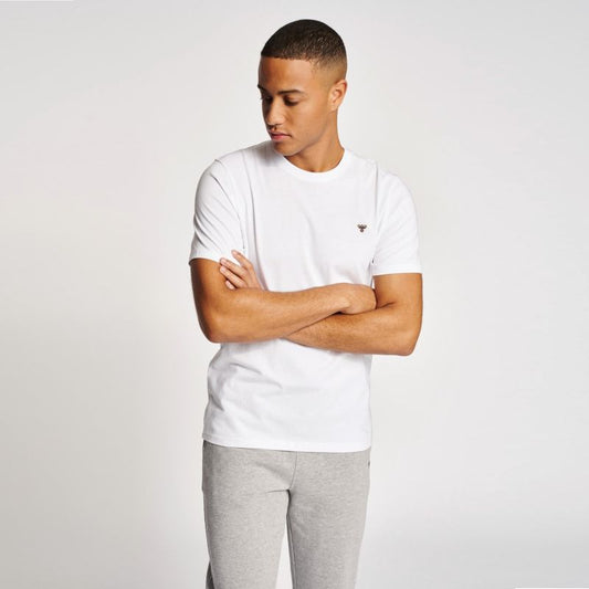 Hummel - Fred Cotton T-Shirt Blanc