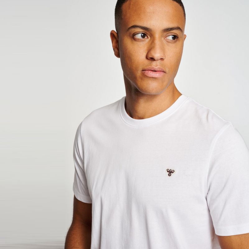 Hummel - Fred Cotton T-Shirt Blanc