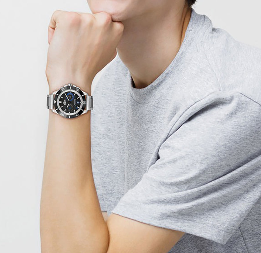 MONTRE Lacoste Stainless Steel Black Dial Multi-function Men\'s Watch