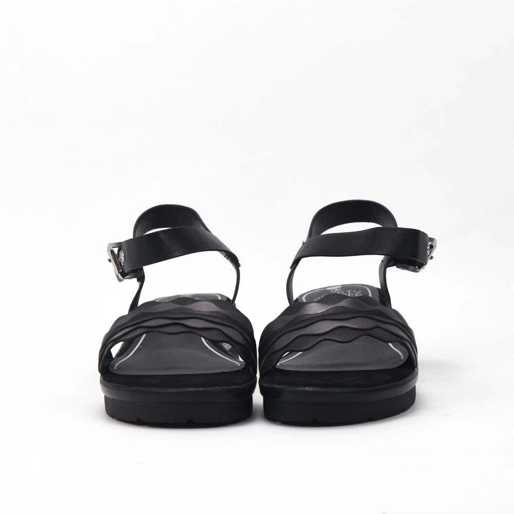 Safety Jogger Sandales Compensées Femme Black Pewter