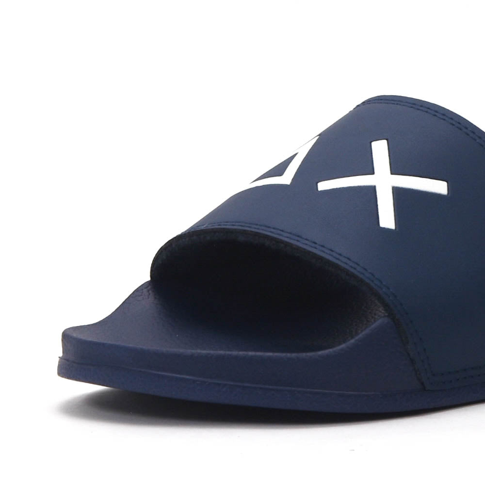 SUN68 Logo Navy Flip Flops