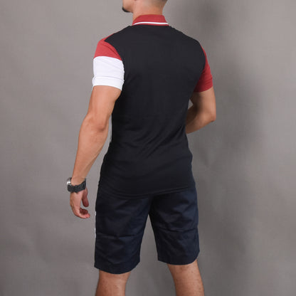 URBAN UNITED POLO SHORT GALAXY 2 RED Ensemble Hommes