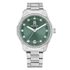 Tommy Hilfiger Green Dial Crystal-Embellished