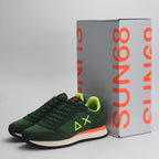 BASKET SUN68 TOM FLUO-37-VERDE SCURO