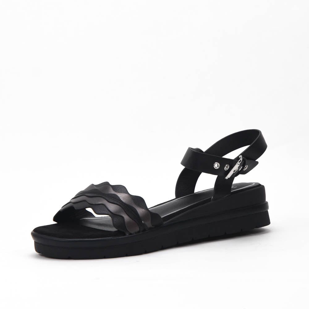 Safety Jogger Sandales Compensées Femme Black Pewter