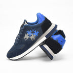 La Martina Low Sneakers Blue Leather