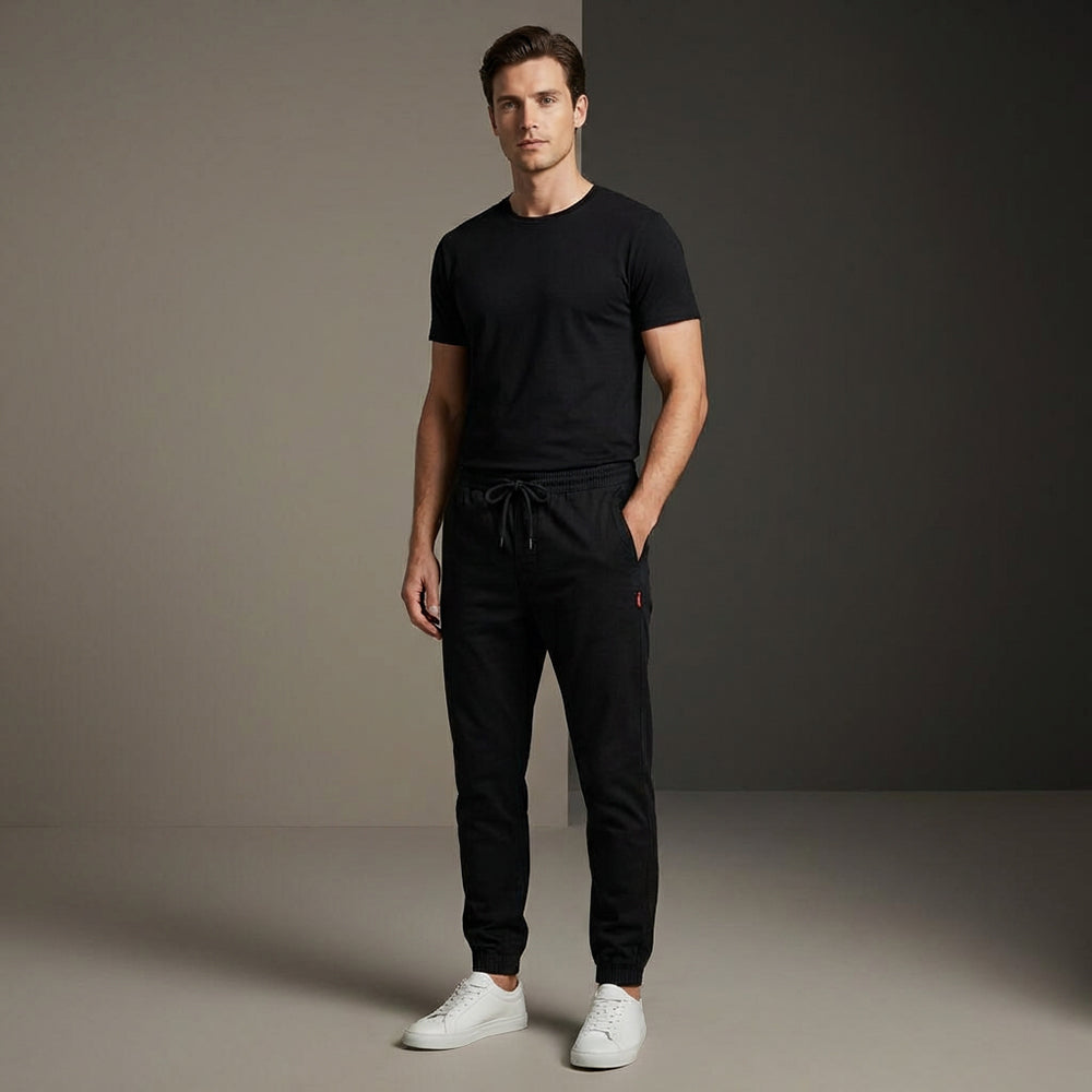DEPART JOGGER SLIM HOMME NOIR G21-000176-BLACK