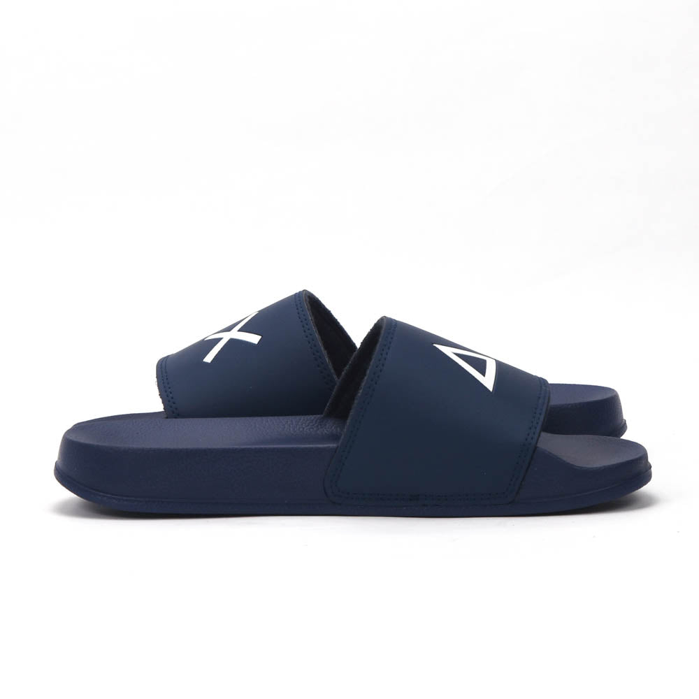 SUN68 Logo Navy Flip Flops