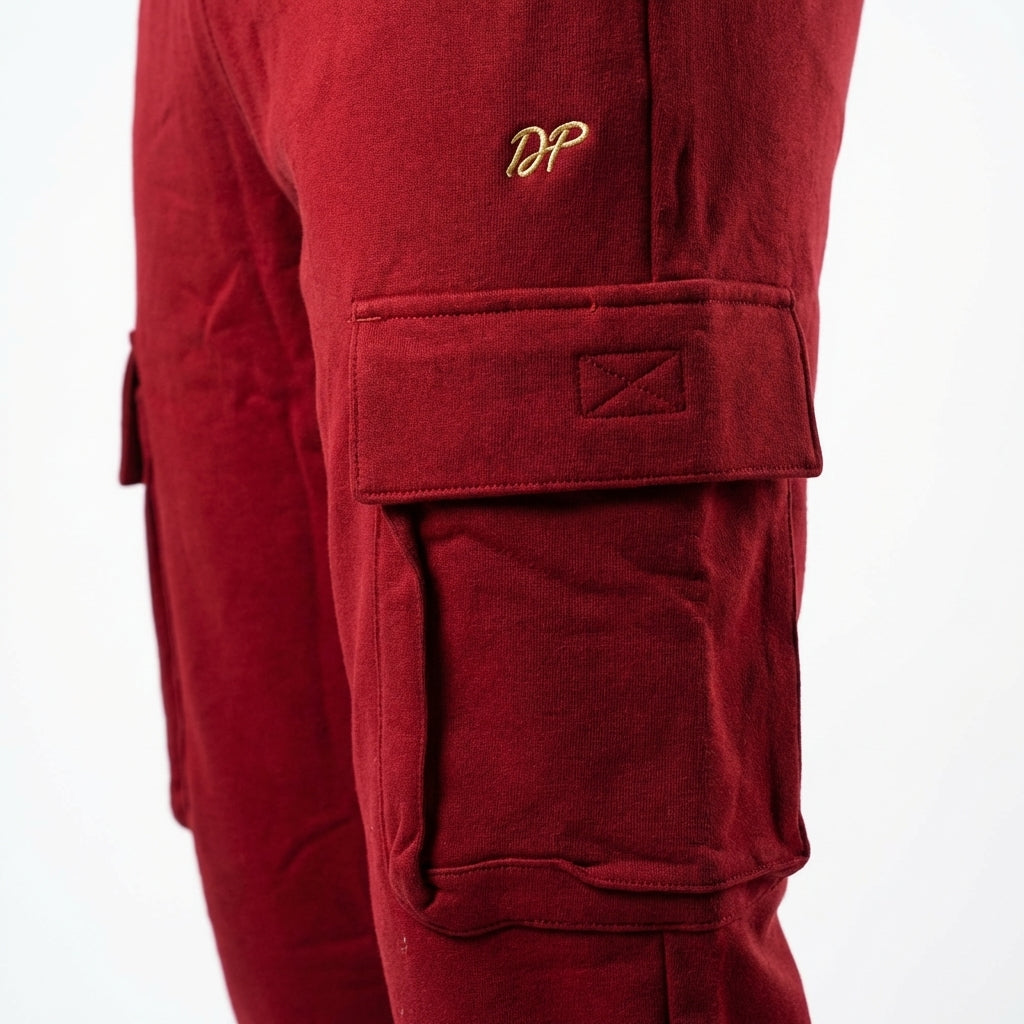 DEPART JOGGING CARGO SLIM HOMME BORDEAU G23-003077-BORDO