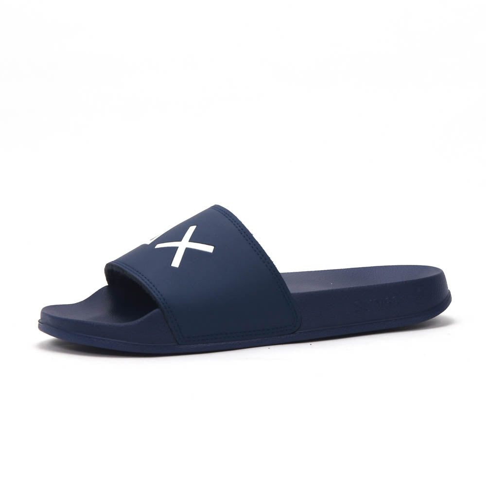 SUN68 Logo Navy Flip Flops