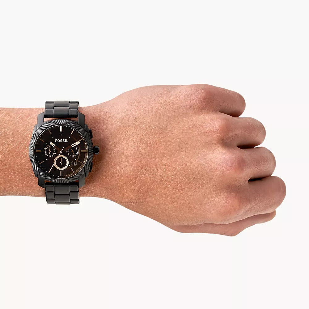 Montre Machine chronographe en acier inoxydable Noir FS4682
