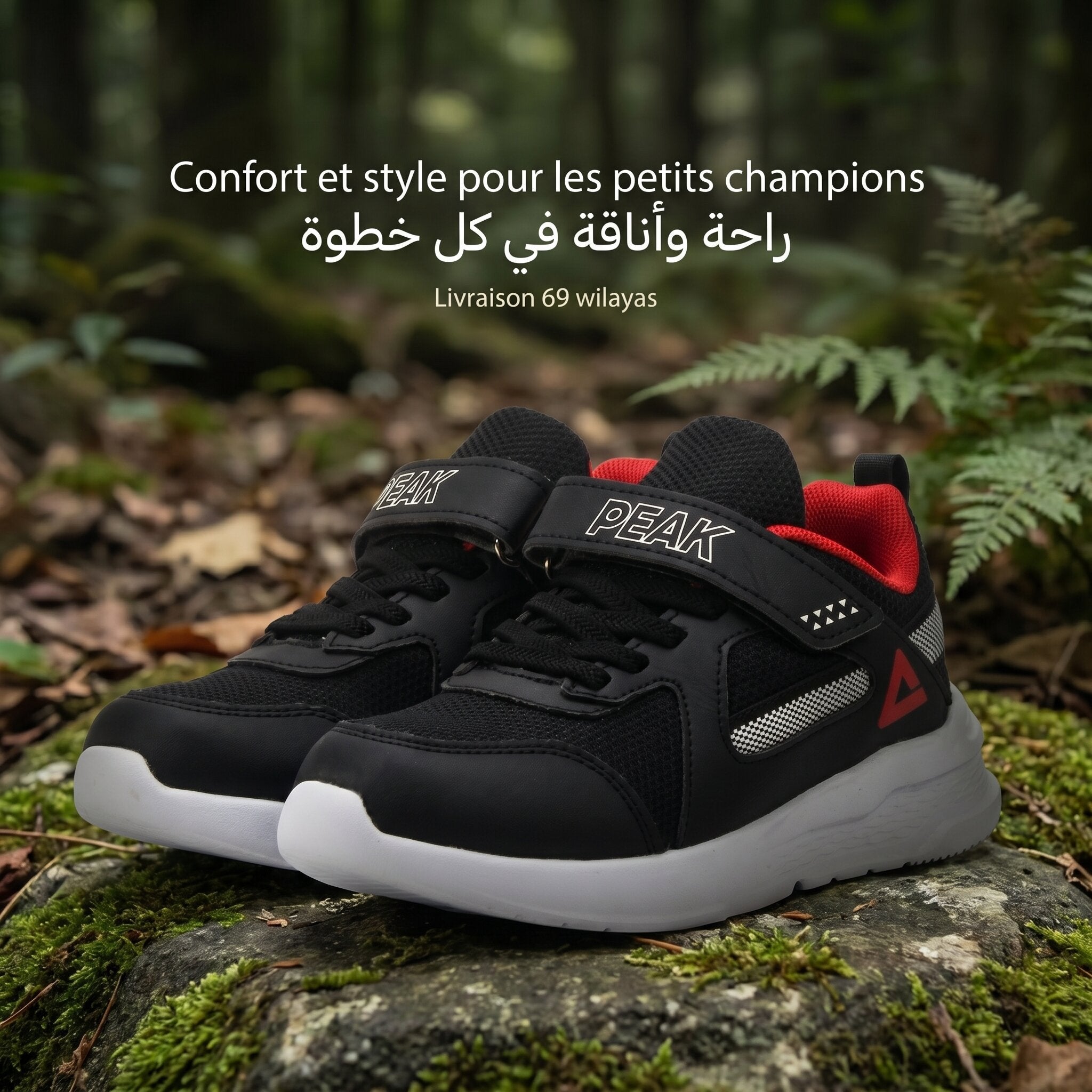 Peak Kids Casual Shoes Black