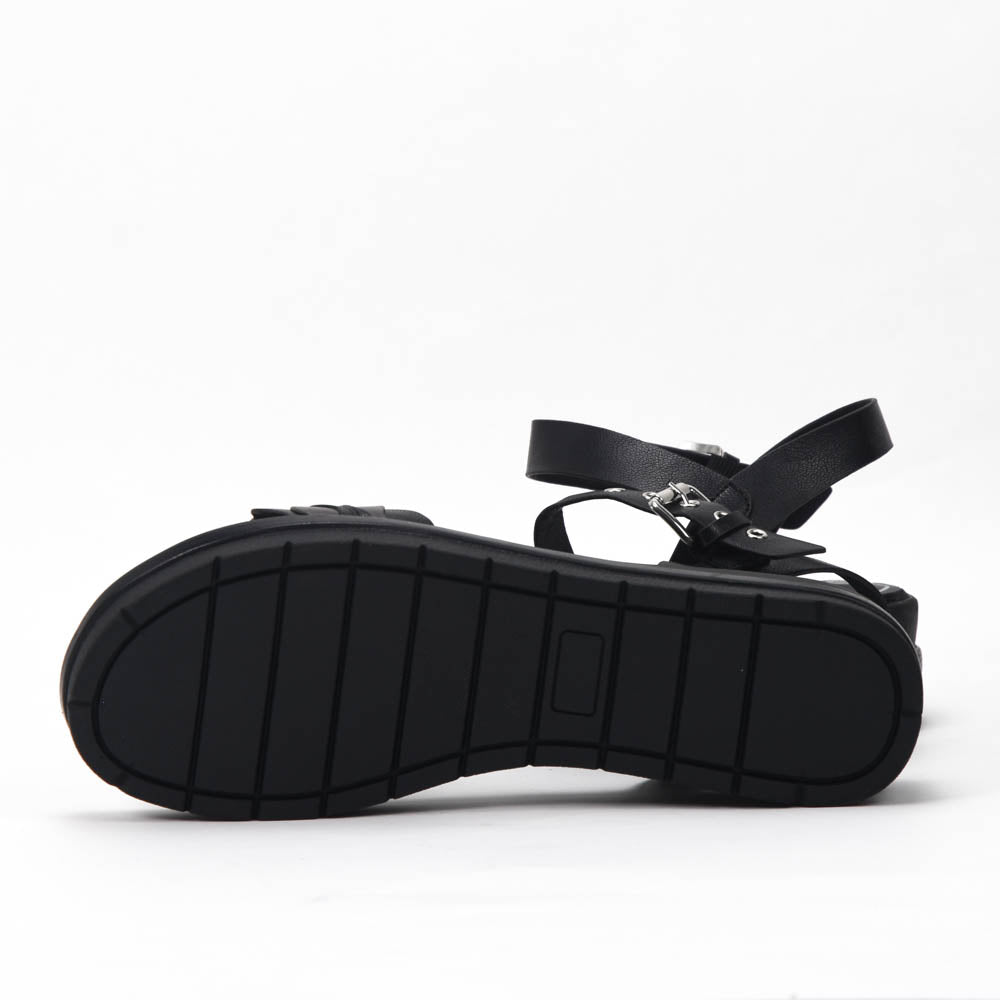 Safety Jogger Sandales Compensées Femme Black Pewter