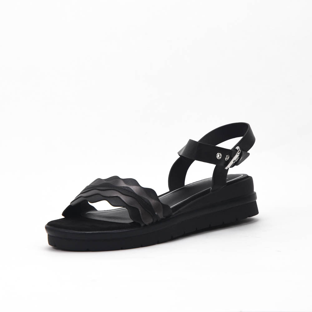 Safety Jogger Sandales Compensées Femme Black Pewter