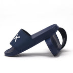SUN68 Logo Navy Flip Flops