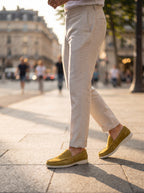 MOCASSIN CUIR BEIGE SABLE