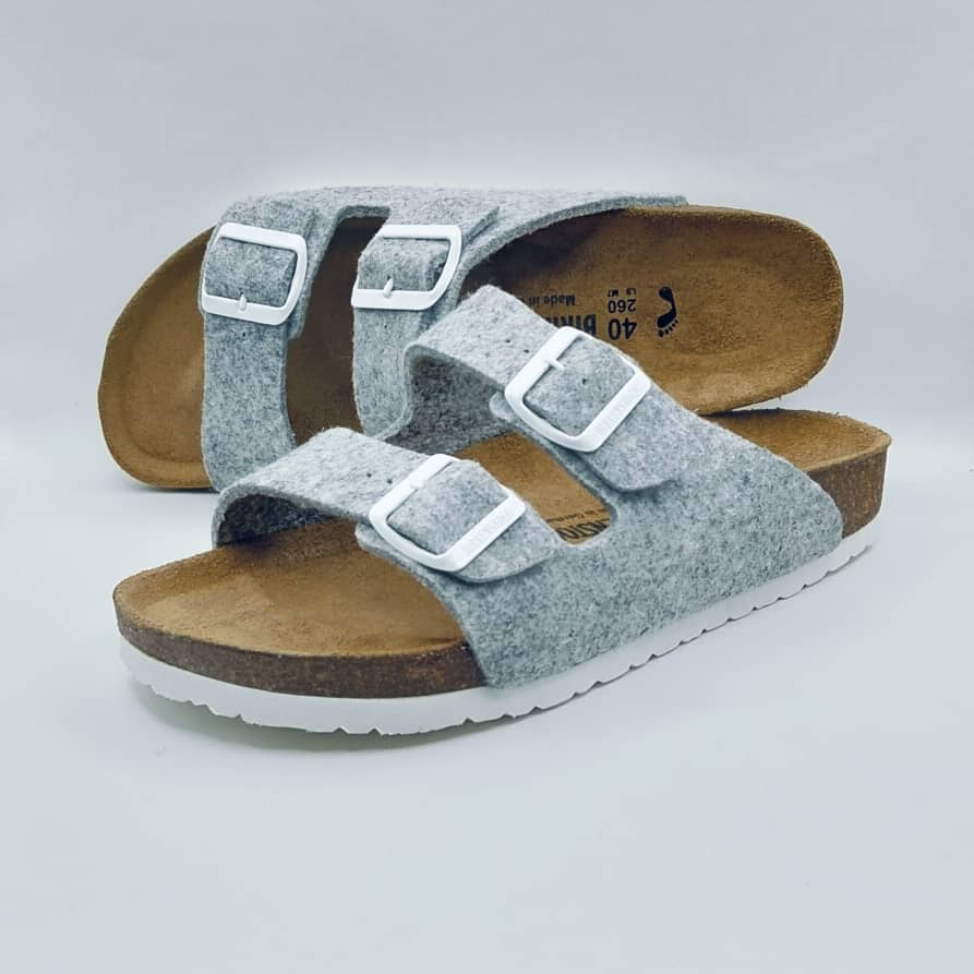 Birk Orthopedic Shoes -ARIZONA Feutre Gris Eva Blanco