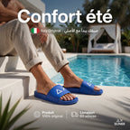SUN68 Logo Blue Slippers