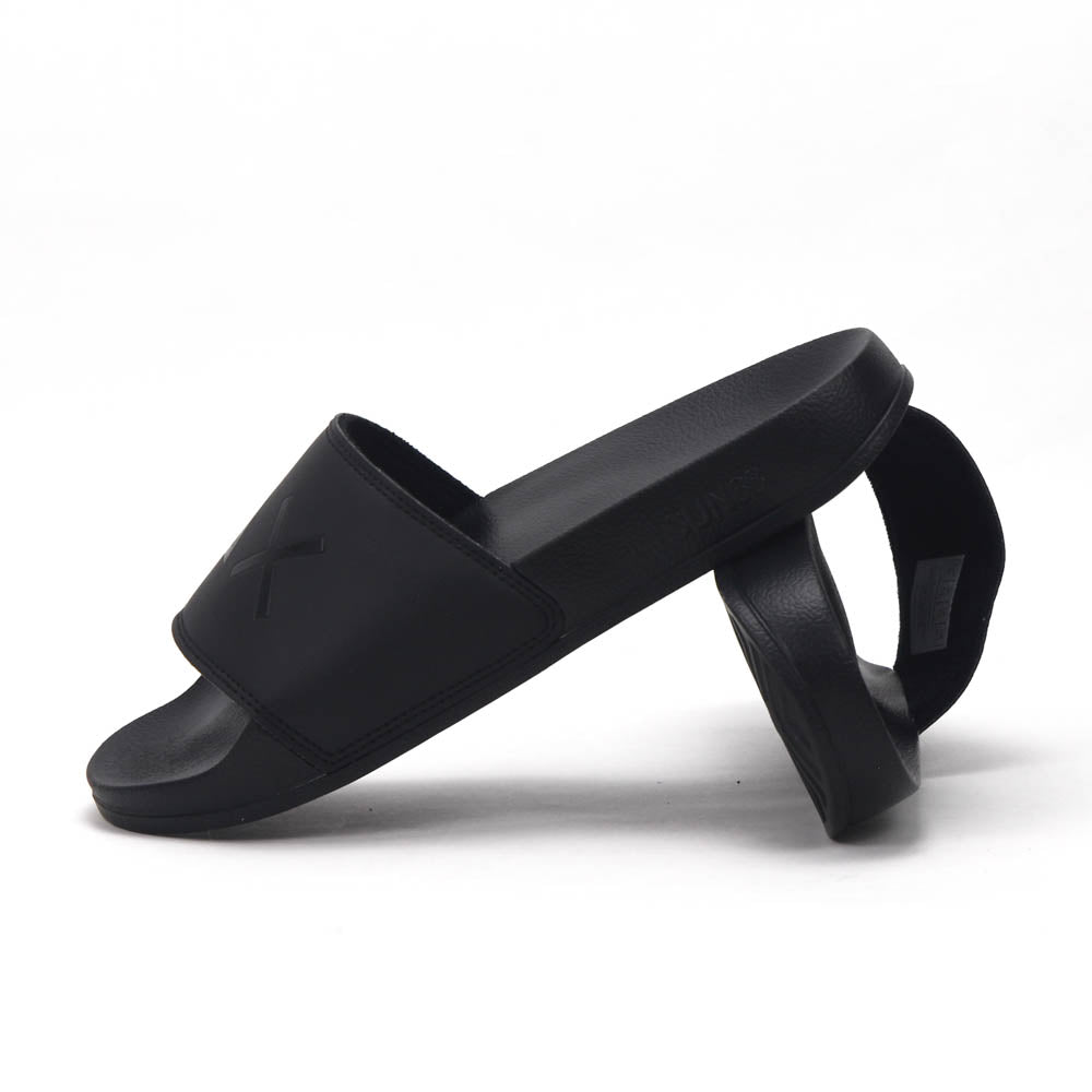 SUN68 Logo Black Slippers