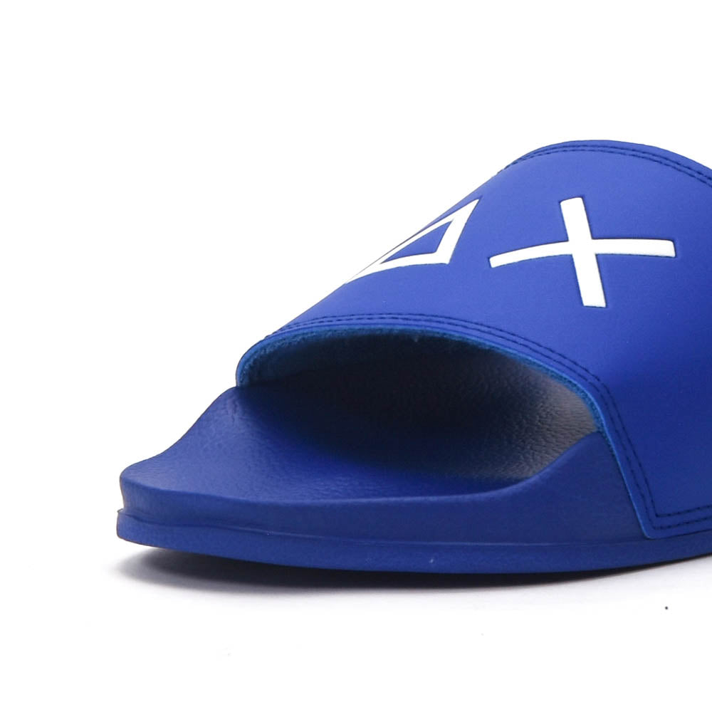 SUN68 Logo Blue Slippers